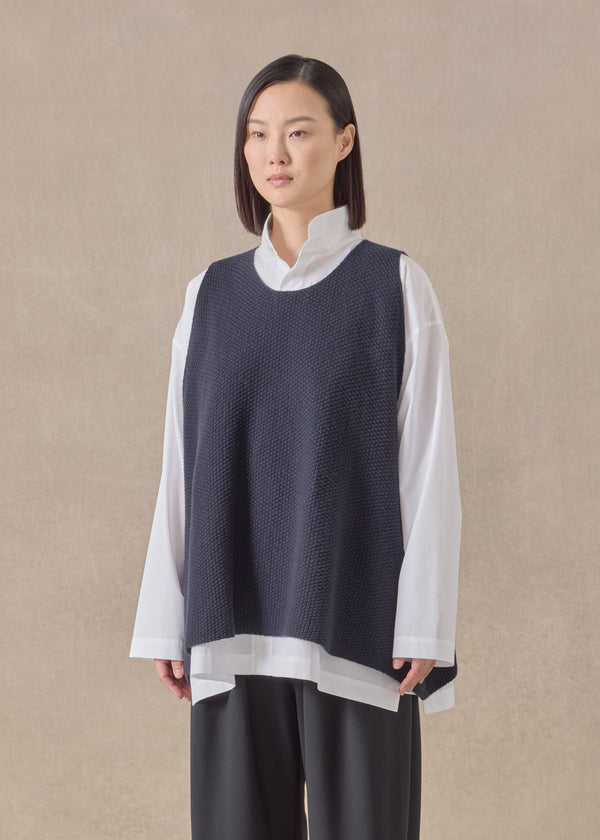 Eskandar Cashmere A-line Sleeveless Round Neck - Mid Plus