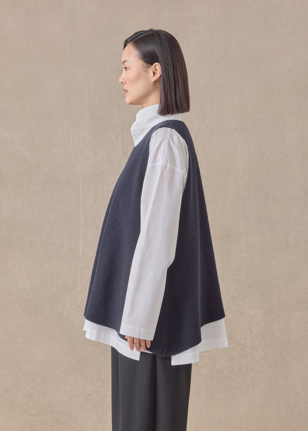 Eskandar Cashmere A-line Sleeveless Round Neck - Mid Plus