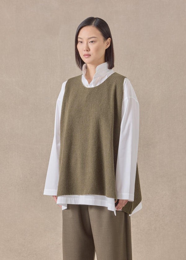 Eskandar Cashmere A-line Sleeveless Round Neck - Mid Plus