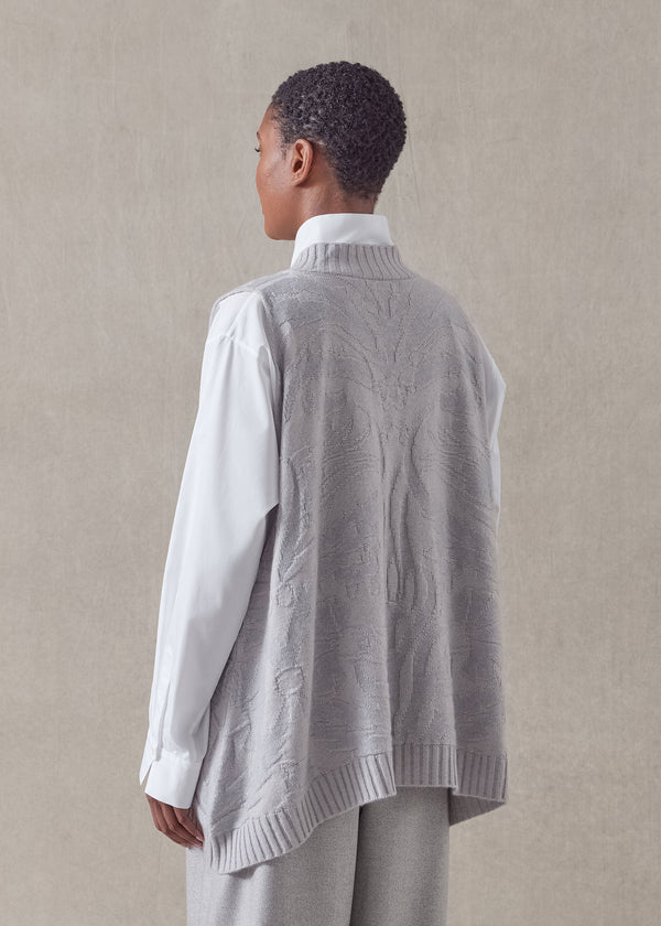 Eskandar Cashmere A-line Sleeveless V-neck - Mid Plus