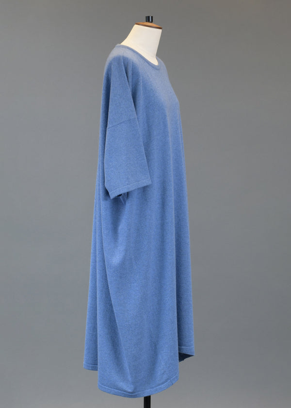 Eskandar Cashmere Angle-to-front Round Neck Knit T Shirt Dress