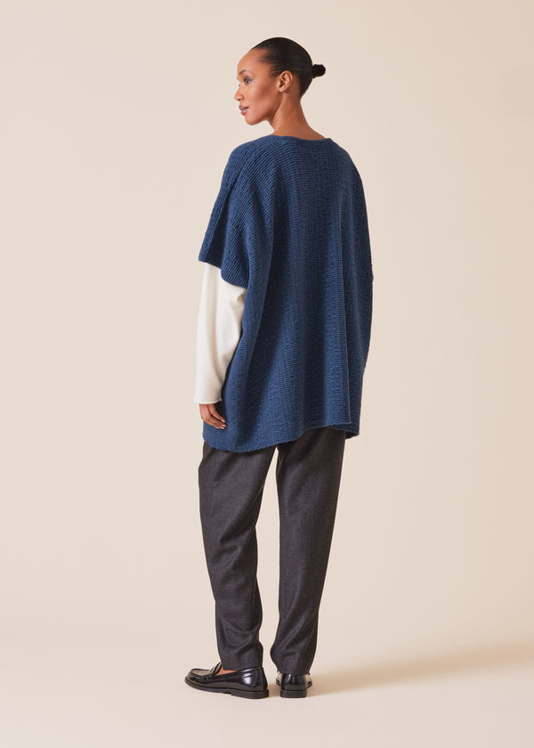 Eskandar Cashmere Double Breasted Sleeveless Cardigan - Long Plus