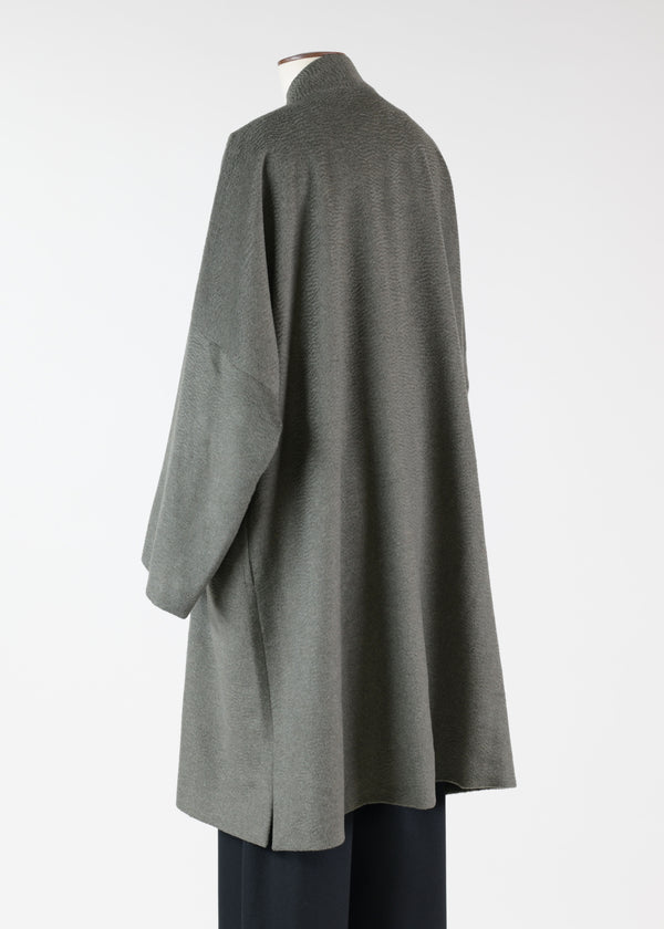 Eskandar Cashmere Imperial Open Coat With Fancy Closure - Very Long
