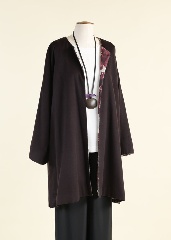 eskandar cashmere imperial round neck coat - very long