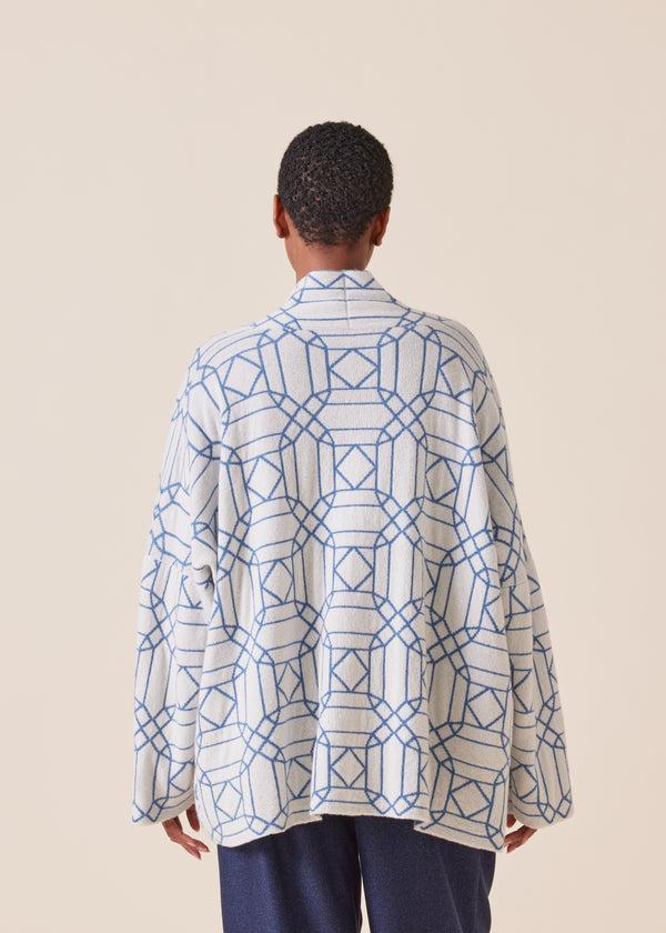 Eskandar Cashmere Knitted Scrunch Shawl Collar Cardigan - Mid