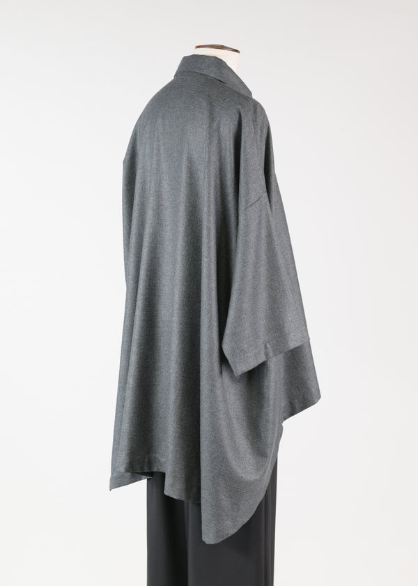 Eskandar Cashmere Sflb Short Sleeve Shirt With Collar -mid Plus