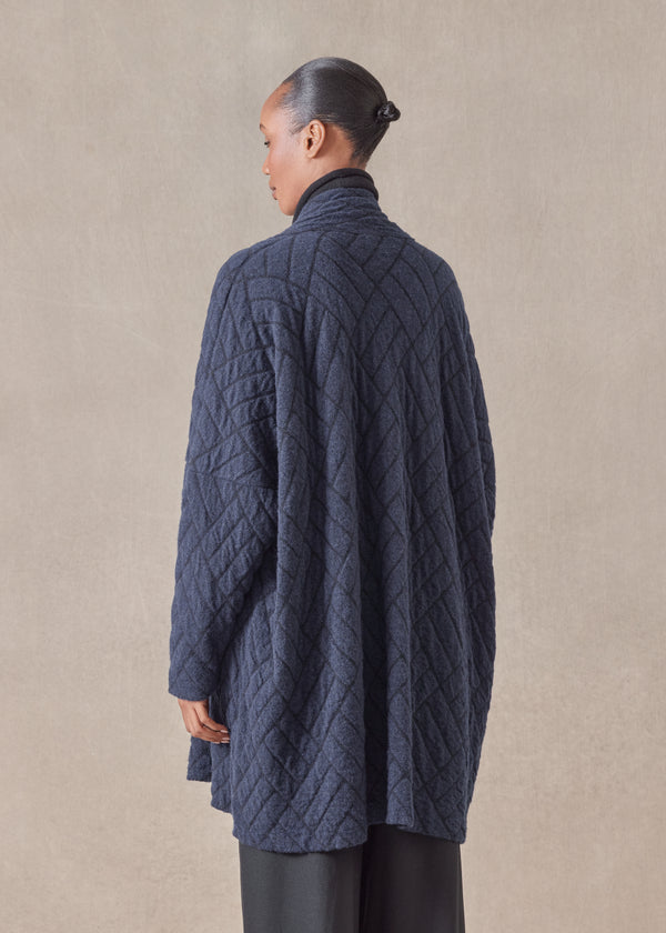 Eskandar Cashmere Shawl Collar Knit Cardigan - Long Plus