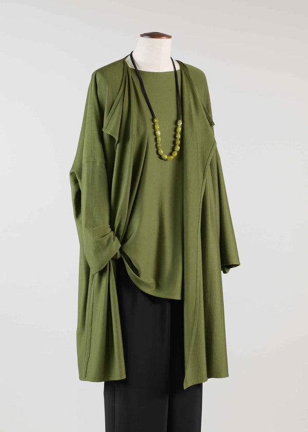 Eskandar Cashmere Silk Mix Extra Wide Slim Sleeve Jacket - Long Plus