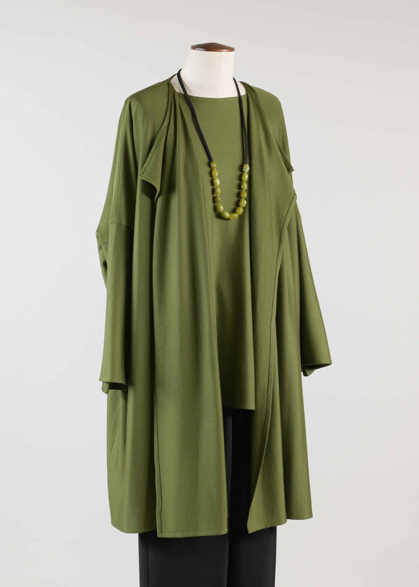 Eskandar Cashmere Silk Mix Extra Wide Slim Sleeve Jacket - Long Plus