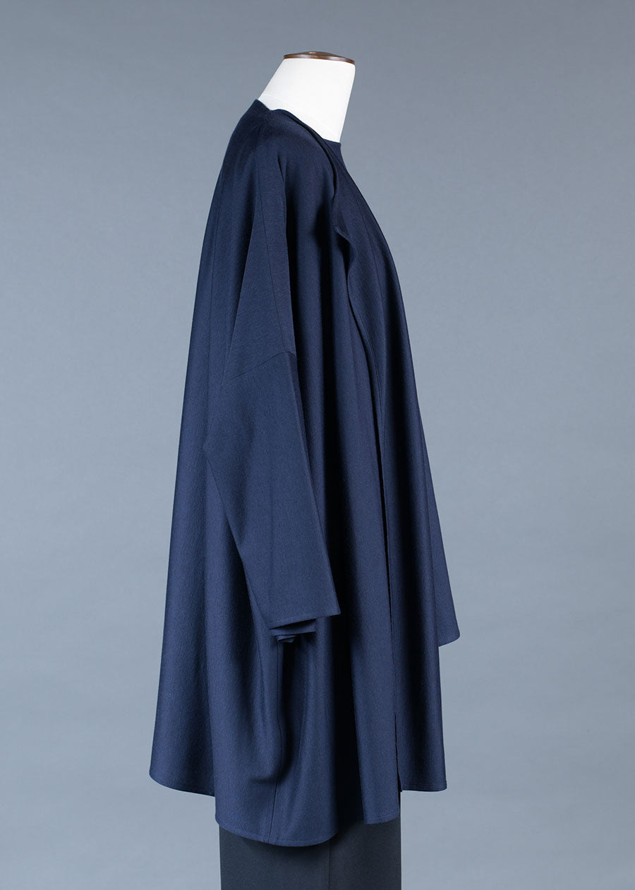 Eskandar Cashmere Silk Mix Extra Wide Slim Sleeve Jacket - Long Plus