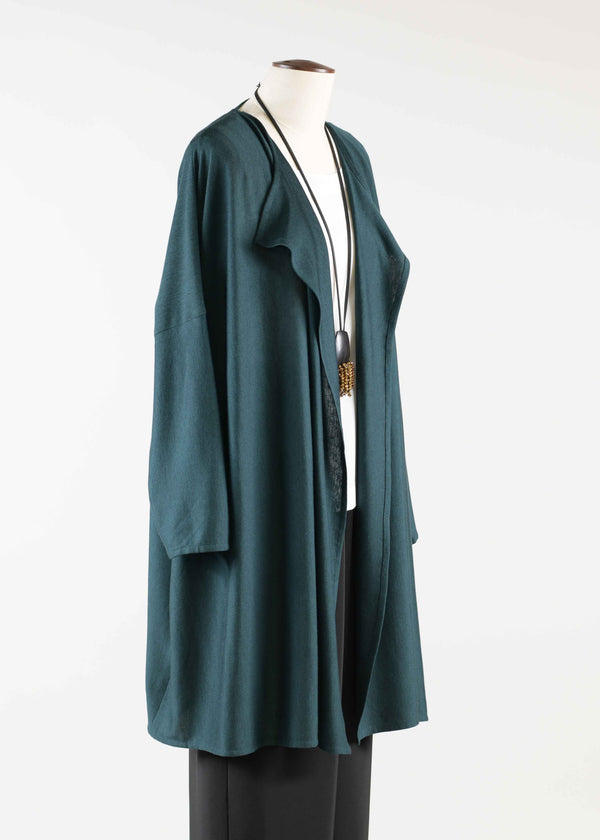 Eskandar Cashmere Silk Mix Extra Wide Slim Sleeve Jacket - Long Plus