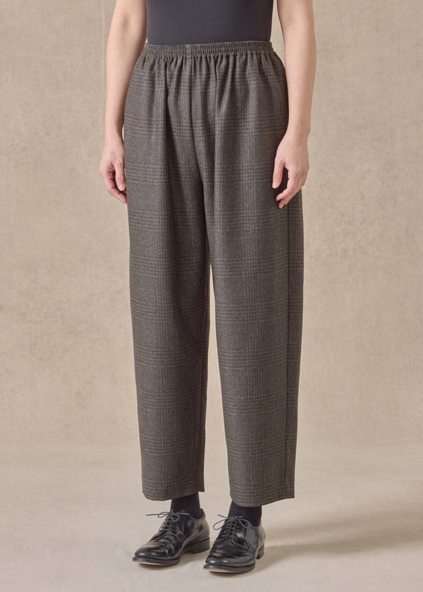 Eskandar Cashmere Silk Mix Longer Japanese Trouser With Ankle Slits