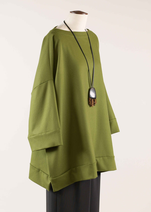 Eskandar Cashmere Sloped Shoulder Scoop Neck Poncho With Hembands - Long