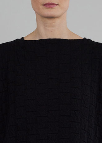 Eskandar Cashmere Small Square 3/4 Sleeve Sweater - Mid Plus