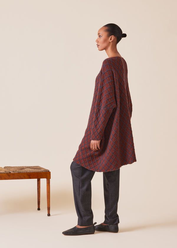 Eskandar Cashmere Square Slim Sleeve Sweater - Long Plus
