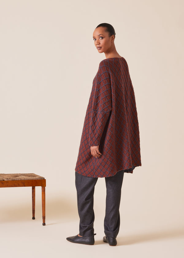 Eskandar Cashmere Square Slim Sleeve Sweater - Long Plus