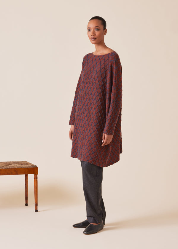 eskandar cashmere square slim sleeve sweater - long plus
