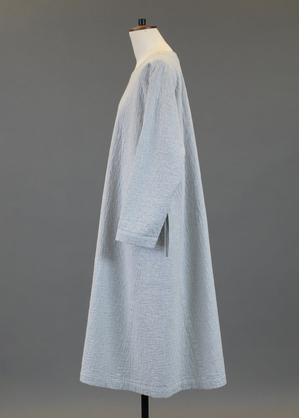 Eskandar Cotton A-line Side Panelled Round Neck Dress