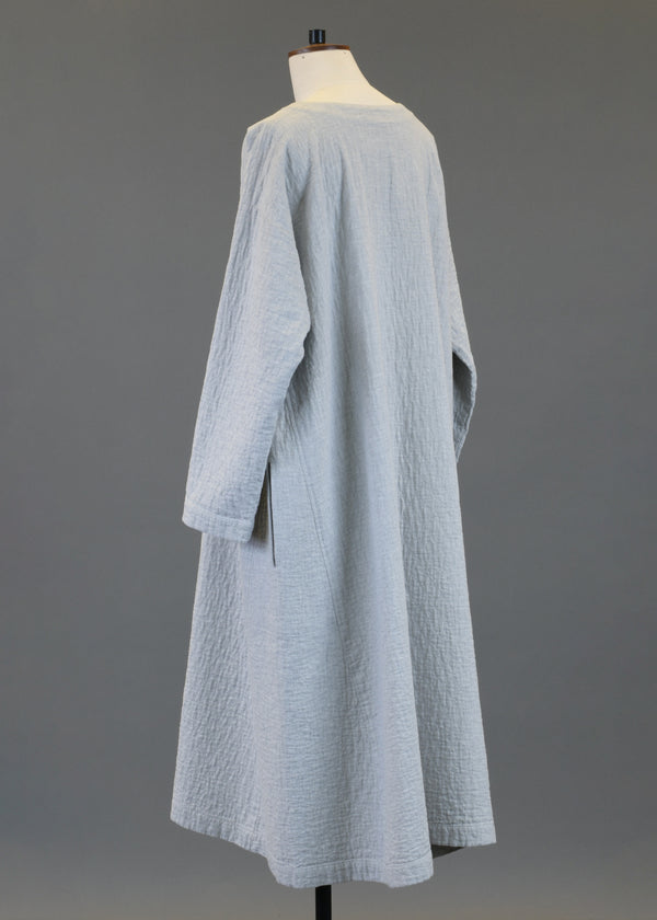 Eskandar Cotton A-line Side Panelled Round Neck Dress