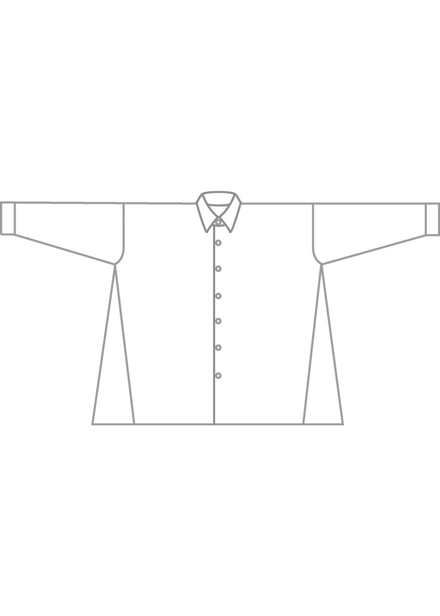 Eskandar Cotton Angle To Front Side Seam Shirt With Collar - Long