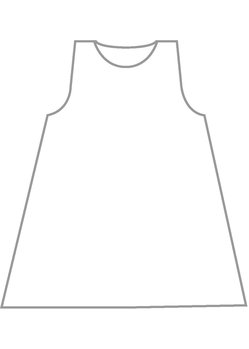 Eskandar Cotton Jersey A-line Round Neck Shell - Long