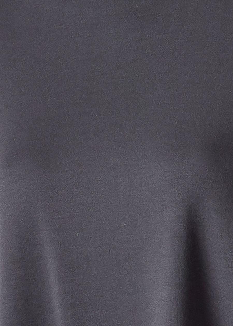 Eskandar Cotton Jersey Sloped Shoulder Round Neck Poncho - Long Plus