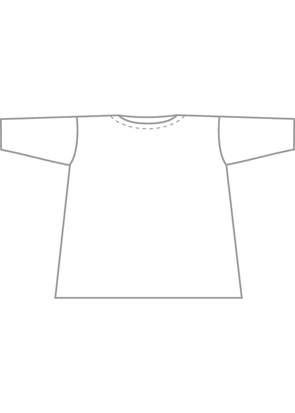 Eskandar Cotton Linen Mix Wide A-line Scoop Neck Tunic - Long