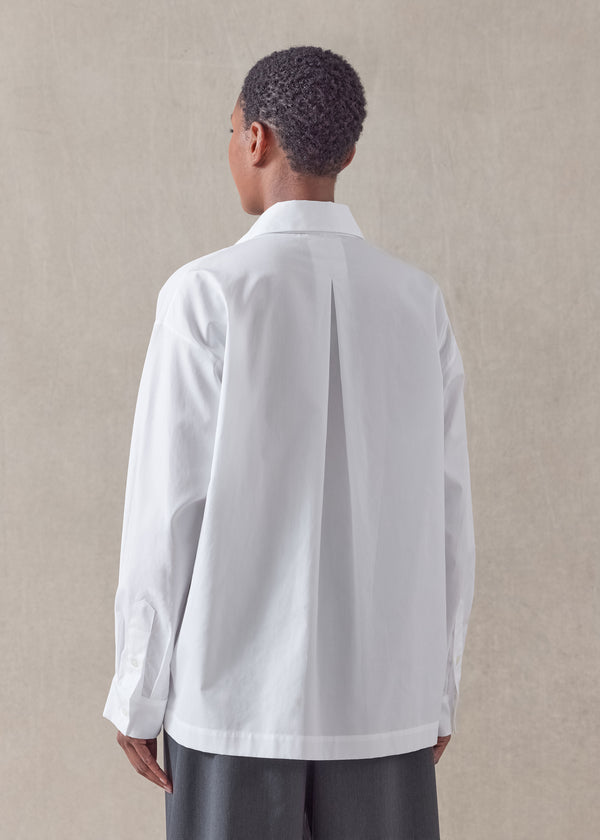 Eskandar Cotton Poplin Slim Shirt With Collar - Regular