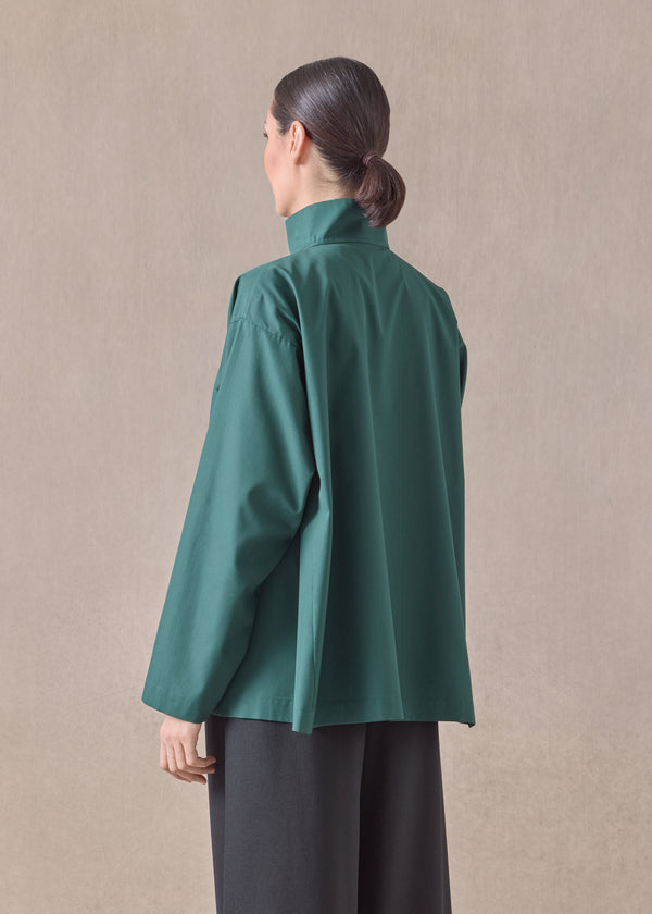 Eskandar Cotton Side Panelled Two Collar Shirt - Mid Plus