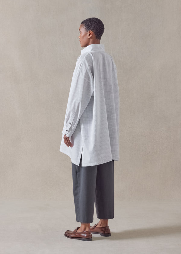 Eskandar Cotton Wide A-line Artists Smock - Long Plus