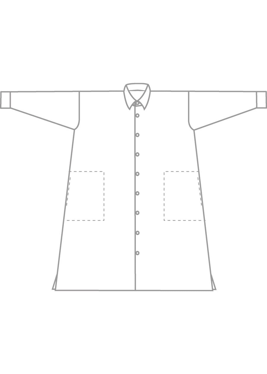 Eskandar Cotton Wide A-line Shirt Dress With Collar