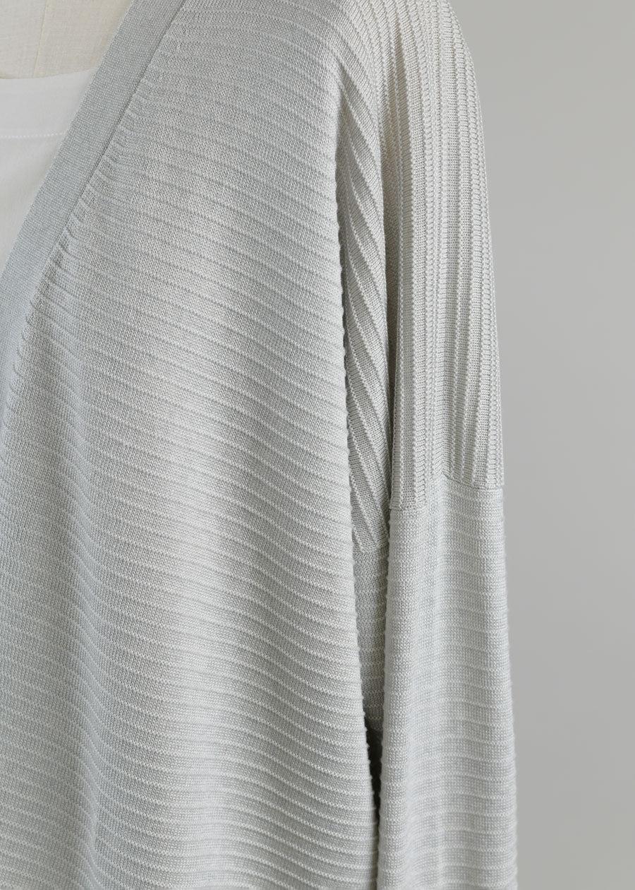 Eskandar 3/4 Width V Neck Cardigan - Mid Plus