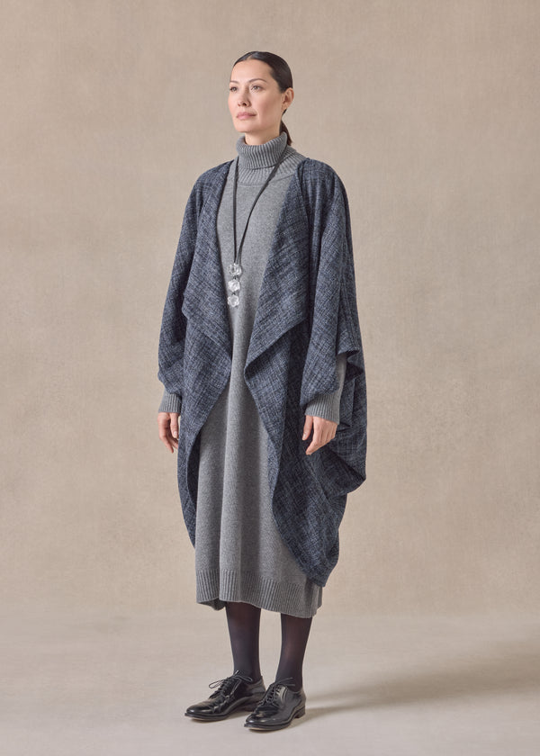 Eskandar Alpaca Wool Mix Cocoon Coat
