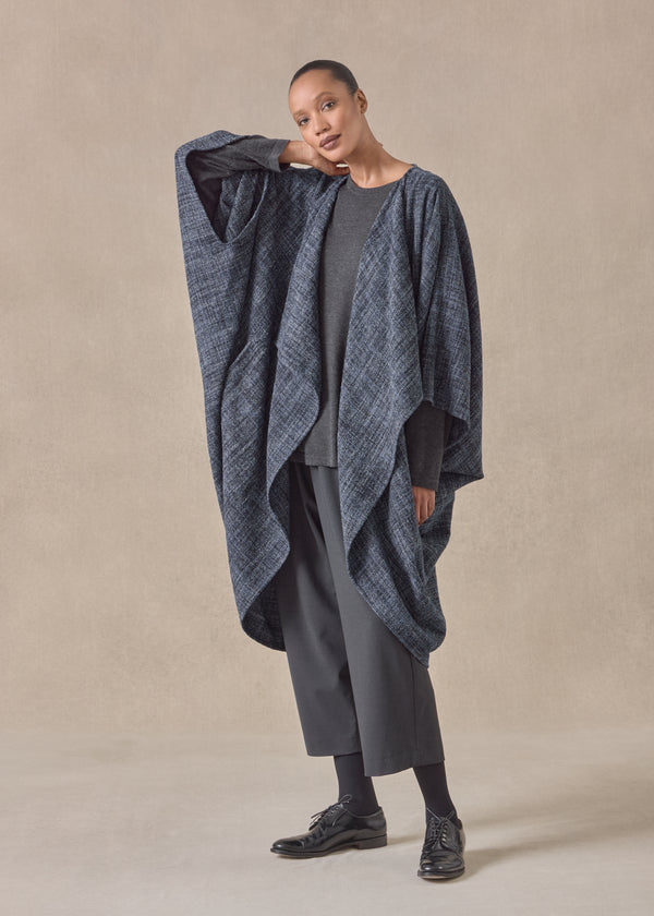 Eskandar Alpaca Wool Mix Cocoon Coat