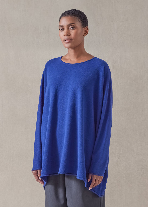 Eskandar Cashmere A-line Bateau Neck Sweater - Long