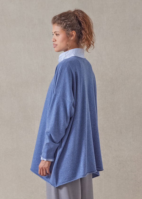 Eskandar Cashmere A-line Bateau Neck Sweater - Long