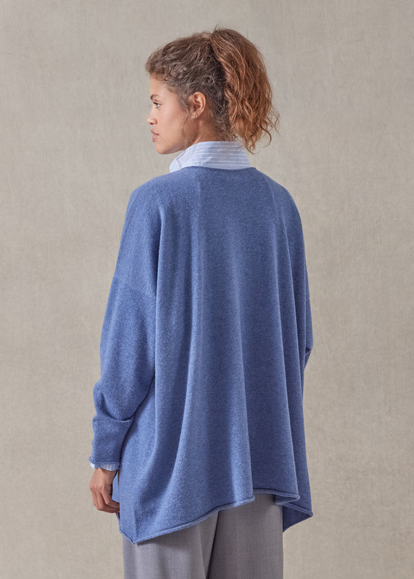 Eskandar Cashmere A-line Bateau Neck Sweater - Long