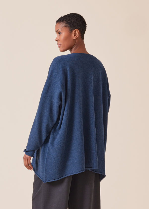 Eskandar Cashmere A-line V-neck Cardigan - Long