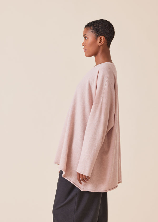 Eskandar Cashmere A-line V-neck Sweater - Long
