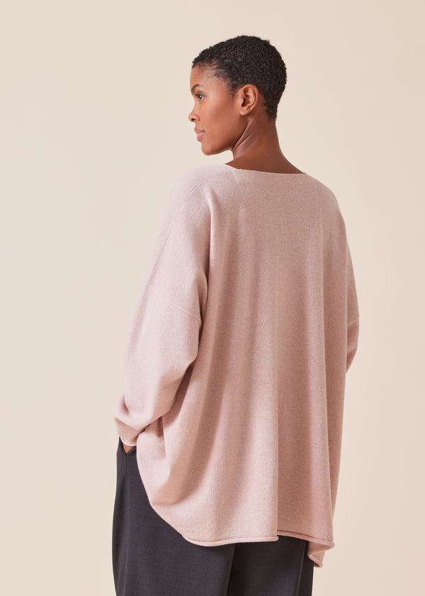 Eskandar Cashmere A-line V-neck Sweater - Long