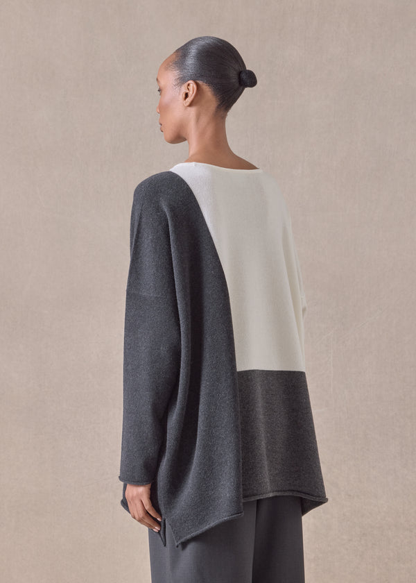 Eskandar Cashmere Bateau Neck Sweater - Long