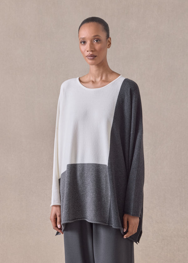 eskandar cashmere bateau neck sweater - long