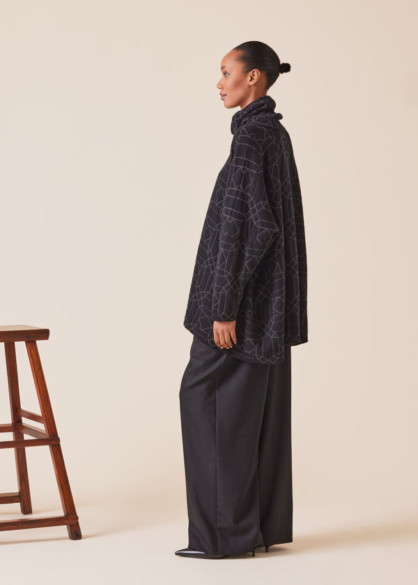 Eskandar Cashmere Knitted Monks Top - Long