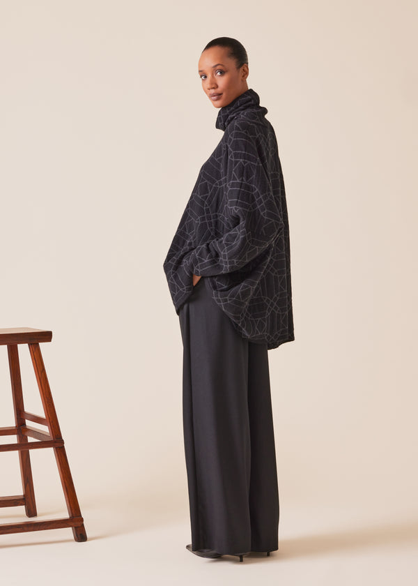 Eskandar Cashmere Knitted Monks Top - Long