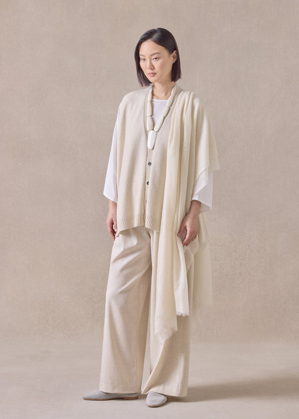 Eskandar Cashmere Large Scarf