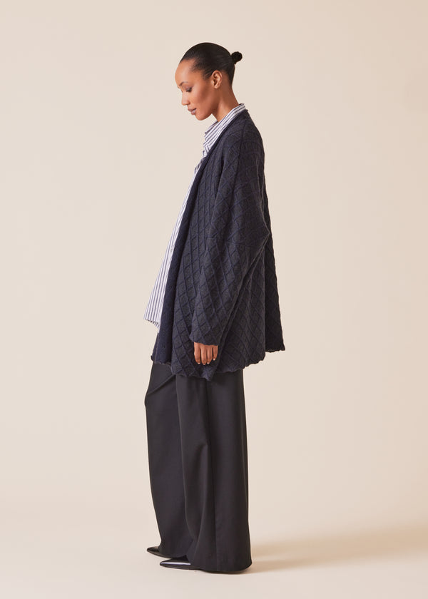Eskandar Cashmere Open Cardigan - Long