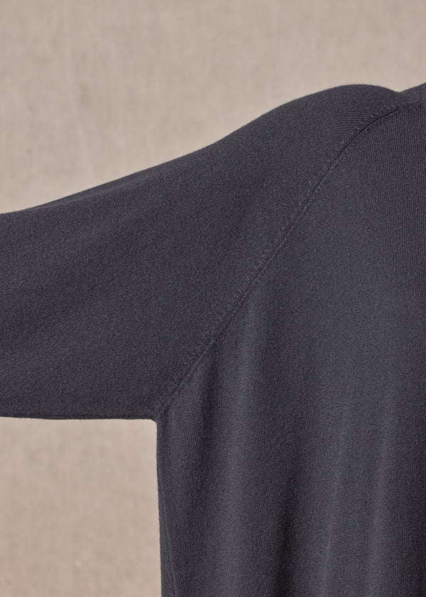 Eskandar Cashmere Raglan Sleeve Round Neck Dress