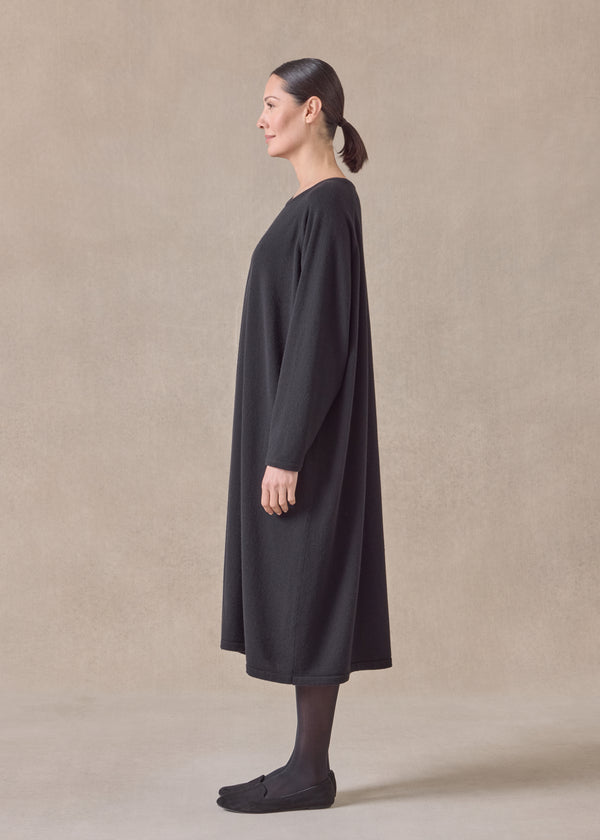 Eskandar Cashmere Raglan Sleeve Round Neck Dress