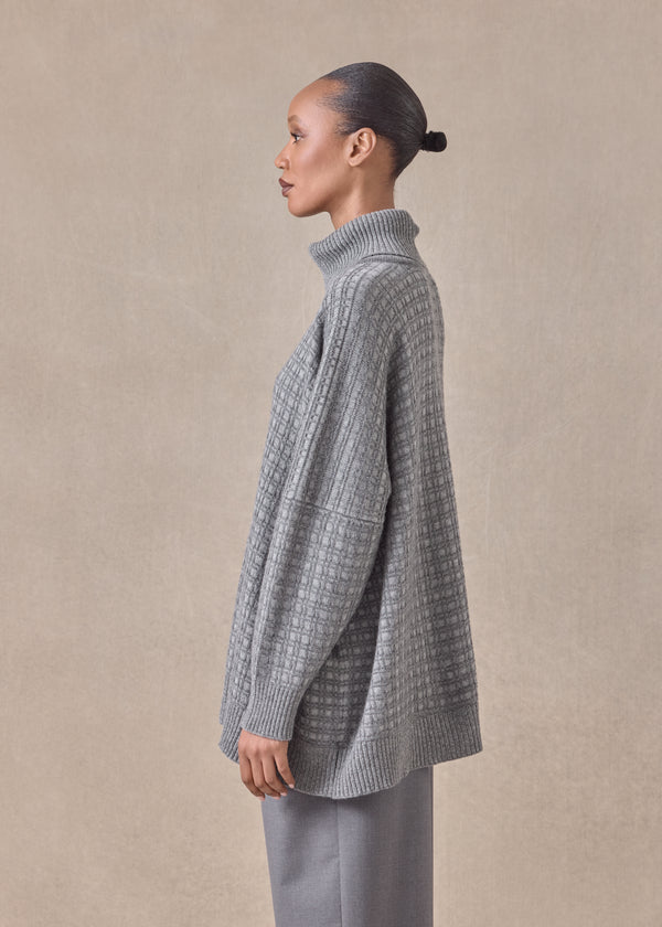 Eskandar Cashmere Roll Neck Sweater - Mid Plus