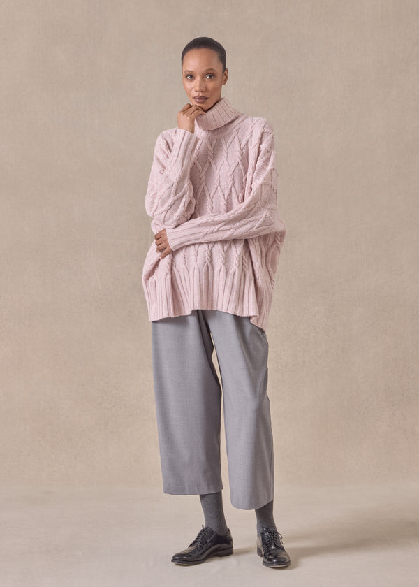 eskandar cashmere roll neck sweater - mid plus